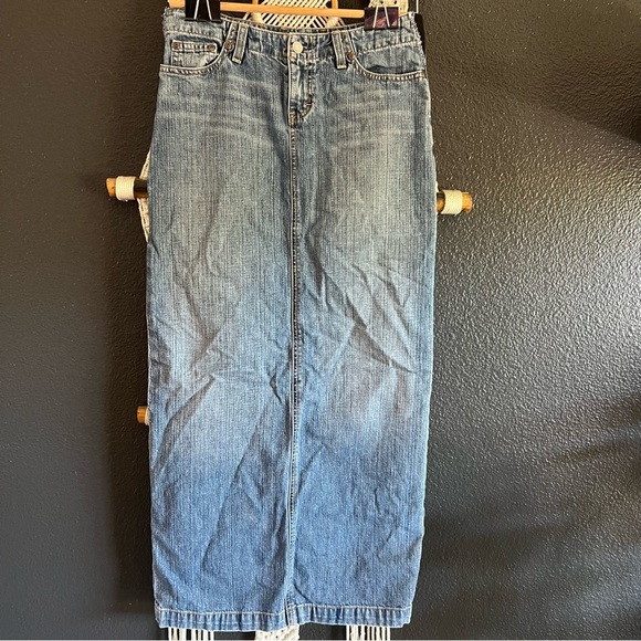 BKE Denim - BKE Castaway Denim Pencil Skirt Woman’s 25 Y2K Boho Coastal Grandma Cottage Core